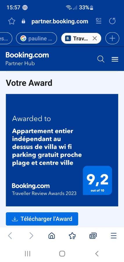 Appartement Entier Au Dessus De Villa, Climatisation Reversible Poele A Bois Tres Chaleureux , Wi Fi Parking Privee Gratuit Situation 500 M, Plage Et Centre Ville Sanary-sur-Mer Exteriör bild